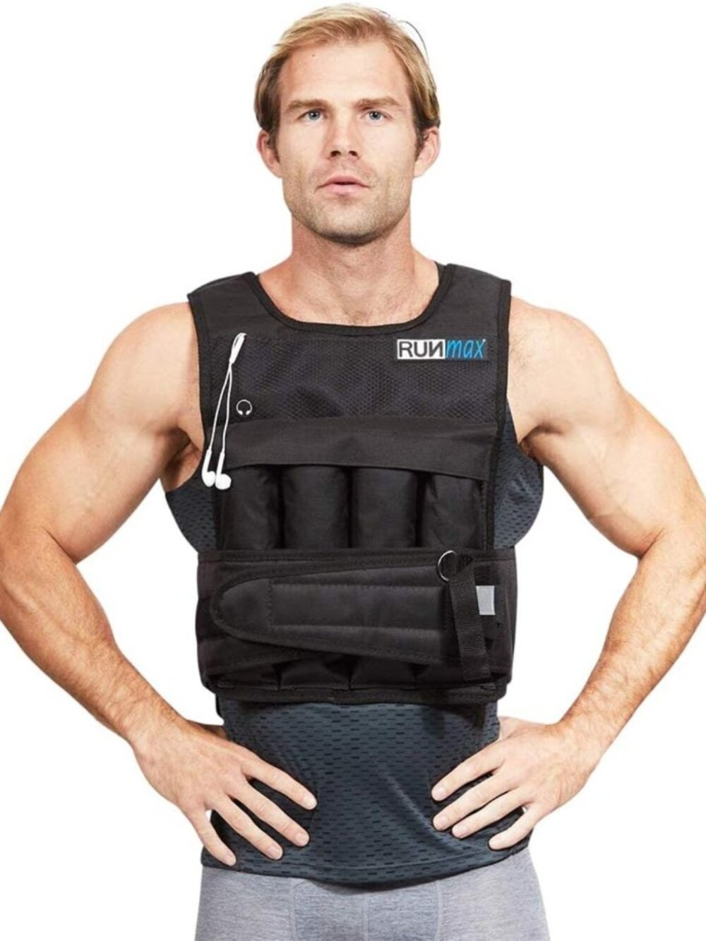 Adjustable 20-150lbs Weighted Vest with Shoulder Pads for Men & Women Fitness